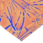 Royal Blue en Citrus Oranje tropisch ontwerp Tafelkleed (Gekanteld)