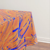 Royal Blue en Citrus Oranje tropisch ontwerp Tafelkleed (Voorbeeld)