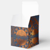 Royal Blue en Copper Gold Foil Egyptian Party Bedankdoosjes (Geopend)