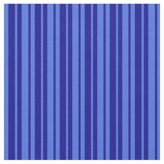 Royal Blue en Dark Blue Striped Pattern Stof (Close Up)