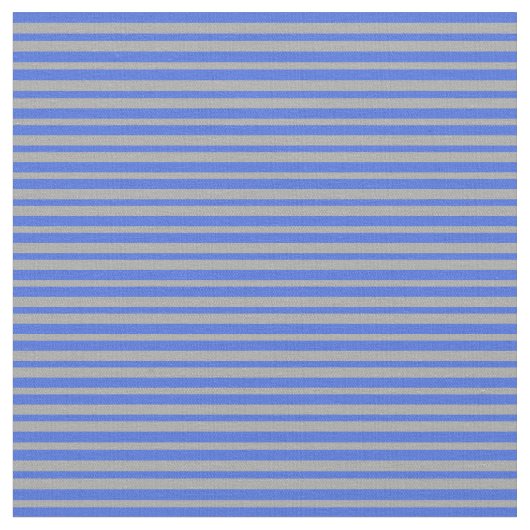 Royal Blue en Dark Grey Stripes Pattern Stof (Close Up)
