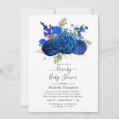 Royal Blue en Faux Folie Gold drive by Shower Kaart (Voorkant)