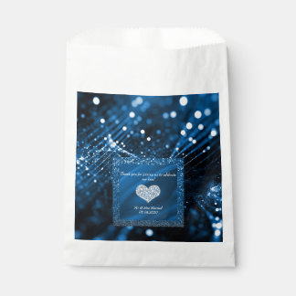 ROYAL BLUE EN GLITTER FAVOR BAG NIEUW BEDANKZAKJE