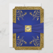 Royal Blue en Gold 80e verjaardag Kaart (Voorkant)
