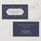 Royal Blue en Gold Arrow Visitekaartje (Voorkant / Achterkant)