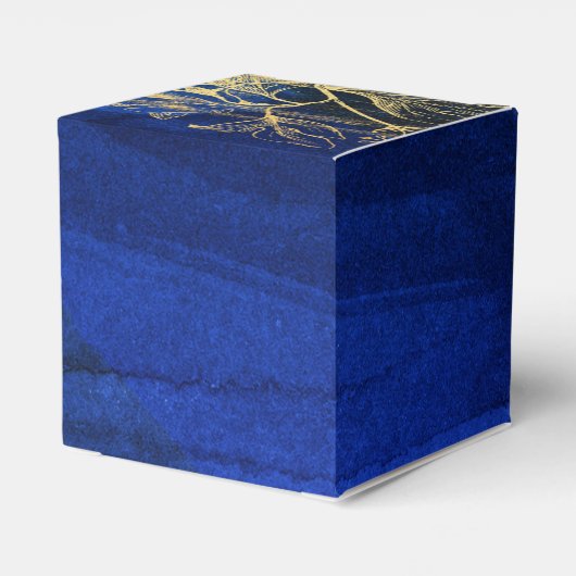 Royal Blue en Gold Bedankdoosjes (Achterkant)