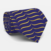 Royal Blue en Gold Bracket Pattern