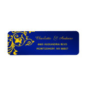 Royal Blue en Gold Etiket (Voorkant)
