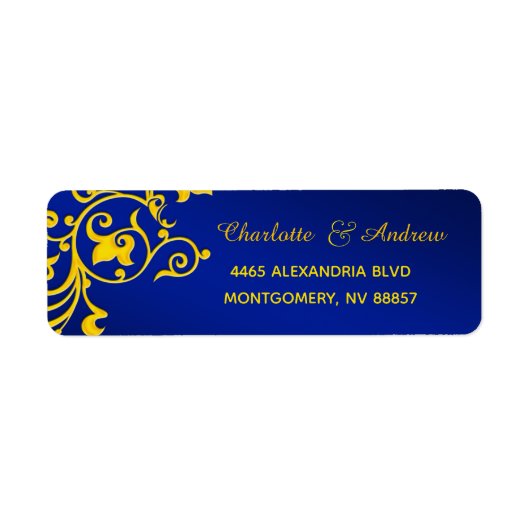 Royal Blue en Gold Etiket (Voorkant)