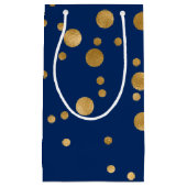 Royal Blue en Gold Foil Confetti Klein Cadeauzakje (Voorkant)