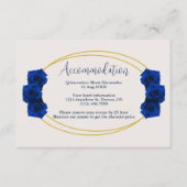 Royal Blue en Gold Geometric Informatiekaartje (Voorkant)