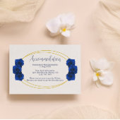 Royal Blue en Gold Geometric Informatiekaartje