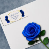 Royal Blue en Gold Geometric Quinceañera Etiket