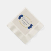 Royal Blue en Gold Geometric Quinceañera Servet (Hoek)