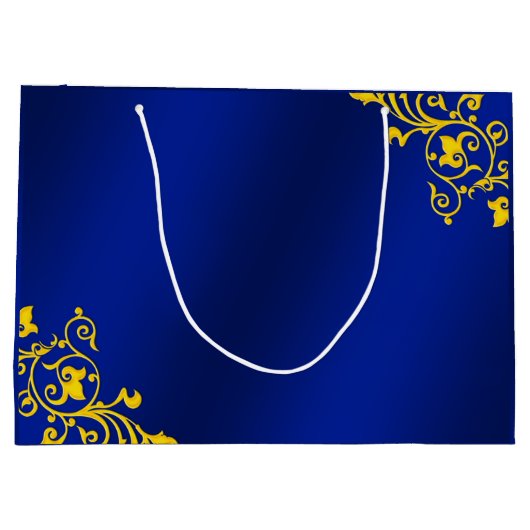Royal Blue en Gold Groot Cadeauzakje (Achterkant)