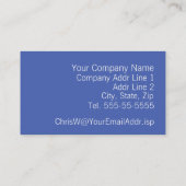 Royal Blue en Gold Monogram Visitekaartje (Achterkant)