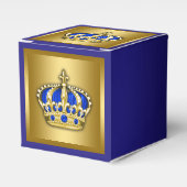 Royal Blue en Gold Prince Bedankdoosjes (Voorkant Zijde)
