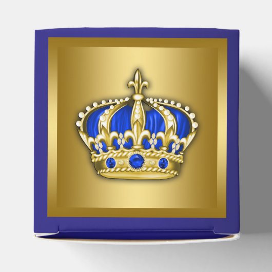 Royal Blue en Gold Prince Bedankdoosjes (Bovenkant)
