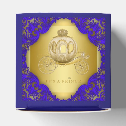 Royal Blue en Gold Prince Bedankdoosjes (Bovenkant)