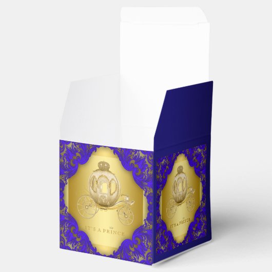 Royal Blue en Gold Prince Bedankdoosjes (Geopend)