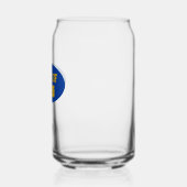 Royal Blue en Gold School Kleuren Klassenjaar Blikvorm Glas (Links)