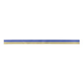 Royal Blue en Gold Striped Satin Ribbon Satijnen Lint (Voorkant)