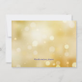 Royal Blue en Gold Sweet 16 Masquerade Party Kaart (Achterkant)