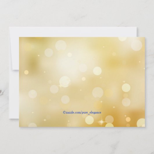 Royal Blue en Gold Sweet 16 Masquerade Party Kaart (Achterkant)