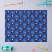 Royal Blue en Gold Tufted Tissuepapier (Craft)