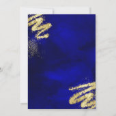 Royal Blue en Gold Verrassingsuitnodiging Verjaard Kaart (Achterkant)