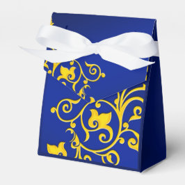 Royal Blue en Gold Wedding Bedankdoosjes