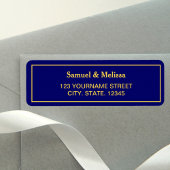 Royal Blue en Gold Wedding Etiket