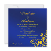 Royal Blue en Gold Wedding