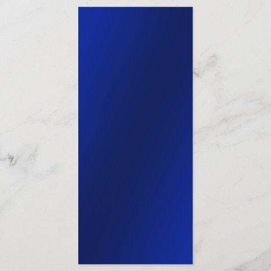 Royal Blue en Gold Wedding Menu (Achterkant)