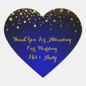 Royal Blue en Gold  Wedding Stickers (Voorkant)