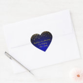 Royal Blue en Gold Wedding Stickers (Envelop)