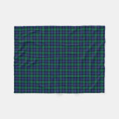 Royal Blue en Green Armstrong Clan Tartan Fleece Deken (Voorkant (Horizontaal))