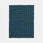 Royal Blue en Green Armstrong Clan Tartan Fleece Deken (Voorkant)