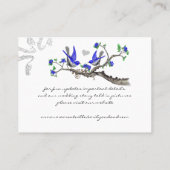  Royal Blue- en grijze tafelkaarten Plaatskaartje (Achterkant)