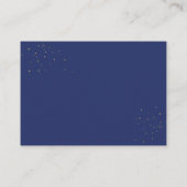 Royal Blue en Ivory Roos Aangepaste details Informatiekaartje (Achterkant)