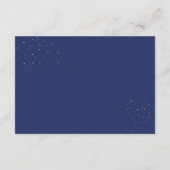 Royal Blue en Ivory Roos receptie Informatiekaartje (Achterkant)