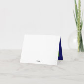 Royal Blue en Lime Green Bedankt Opmerking Kaart (Achterkant)