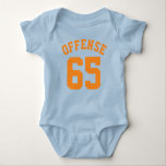 Royal Blue en Oranje Baby | Sport Jersey Design Romper<br><div class="desc">Royal Blue en Oranje Baby | Sport Jersey Design ・ Baby Bodysuit</div>