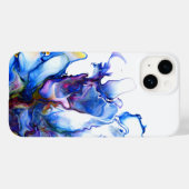 Royal Blue en Paars Vibrant Abstract Fluid Art Case-Mate iPhone Case (Achterkant (horizontaal))