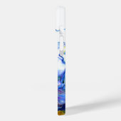 Royal Blue en Paars Vibrant Abstract Fluid Art Case-Mate iPhone Case (Achterkant / Links)