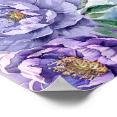 Royal Blue en Paarse tweeling Quinceanera Poster (Hoek)