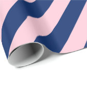 Royal Blue en Pink Stripes Cadeaupapier (Rol Hoek)