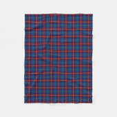 Royal Blue en Red Plaid Glenn Tartan Fleece Deken (Voorkant)