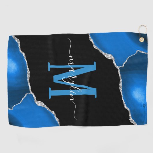 ROYAL BLUE EN SILVER AGATE GOLFHANDDOEK (Horizontaal)