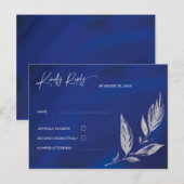 Royal Blue en Silver Briefkaart (Voorkant / Achterkant)